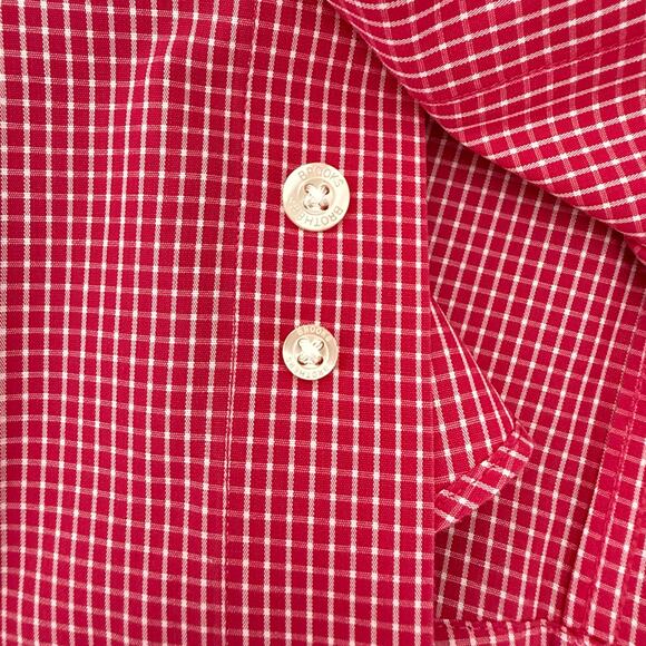 Brooks Brothers Men's Non-Iron Casual Shirt Button Down Red Plaid - Picture 5 of 5